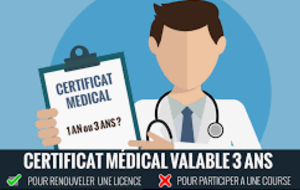 Pensez à renouveler votre certificat médical !