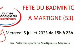 Martigné : Fête du badminton